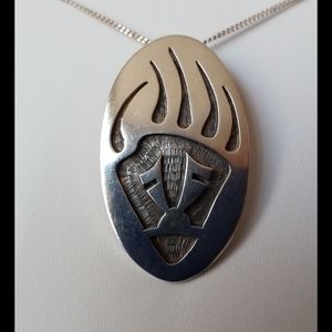 Sterling Bear Claw Pendant